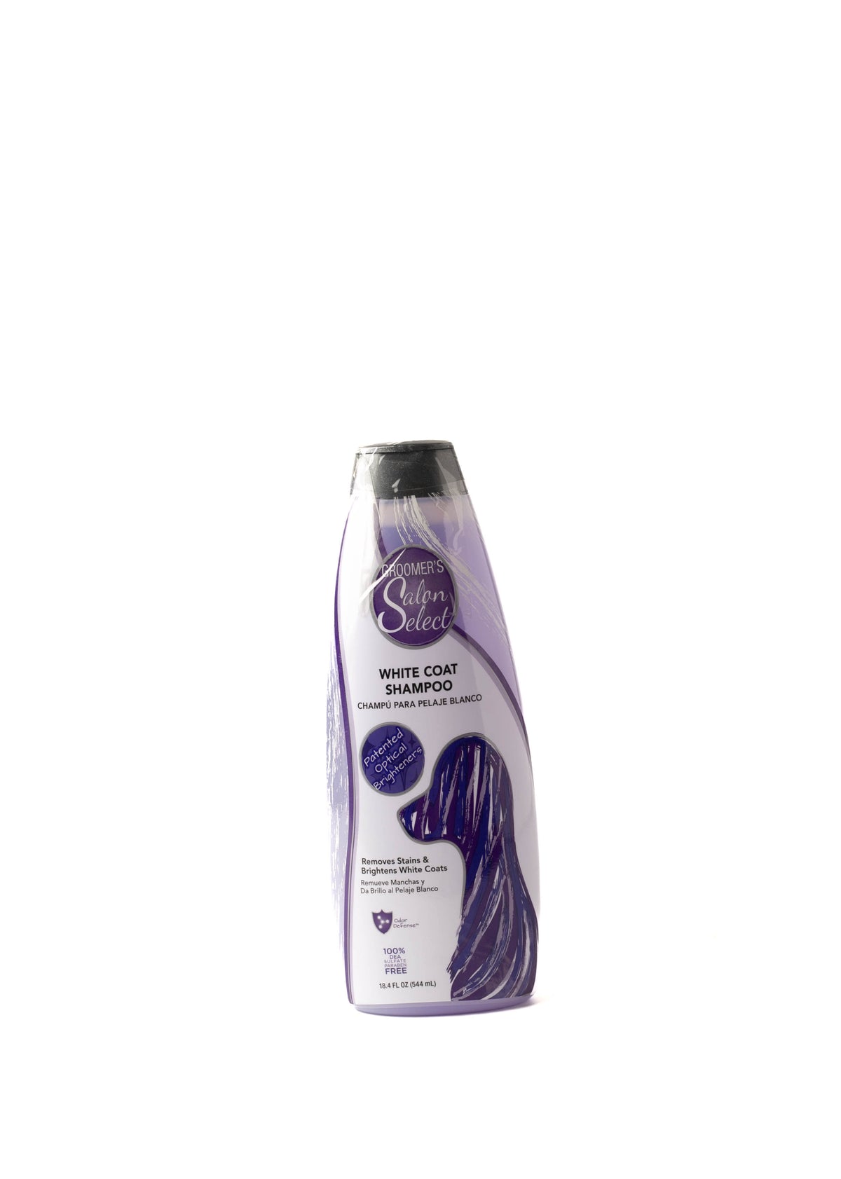 Groomer's Salon Select White Coat Shampoo with optical brighteners, 544ml bottle