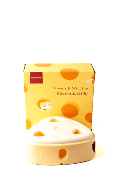 Pakeway interactive electronic cheese cat toy with box