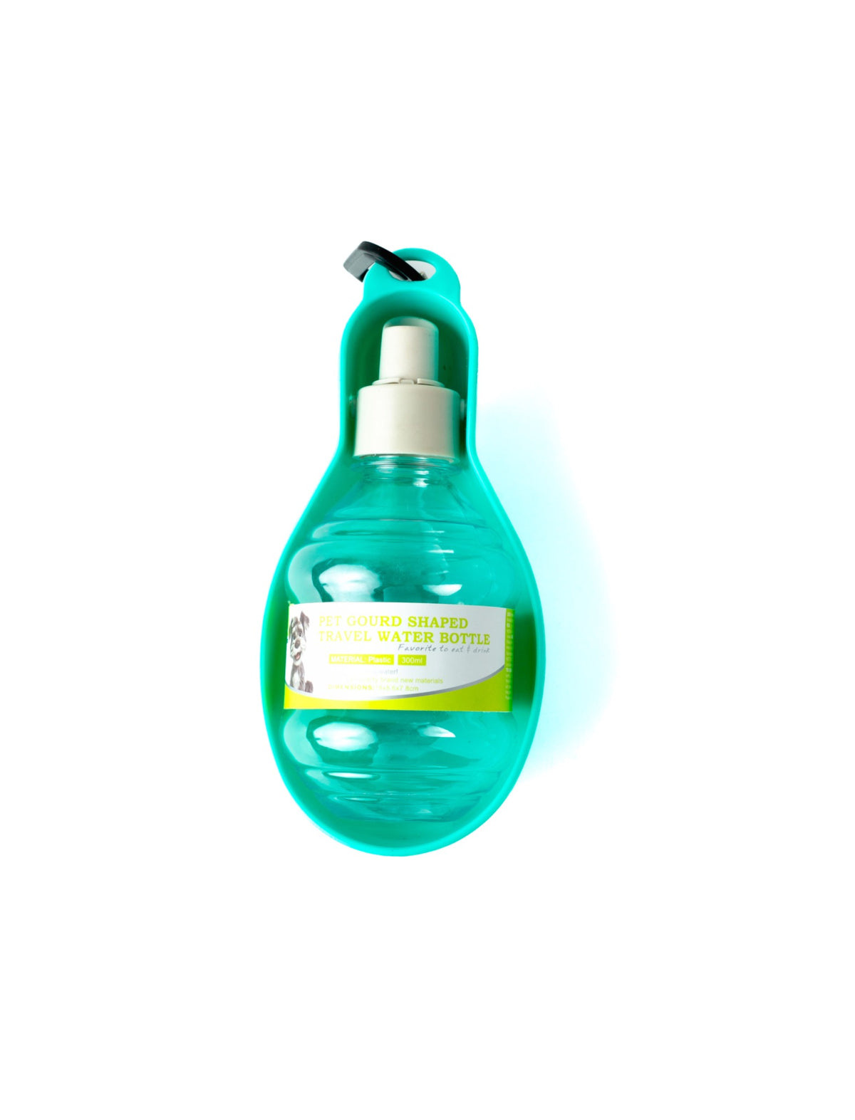 Portable Pet Travel Water Bottle 300ml - Turquoise