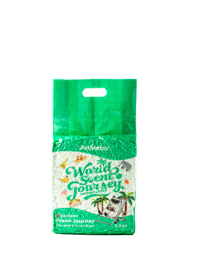 PetMetro World Scent Journey Tofu Cat Litter 2.5KG, Bangkok Lemongrass & Coconut