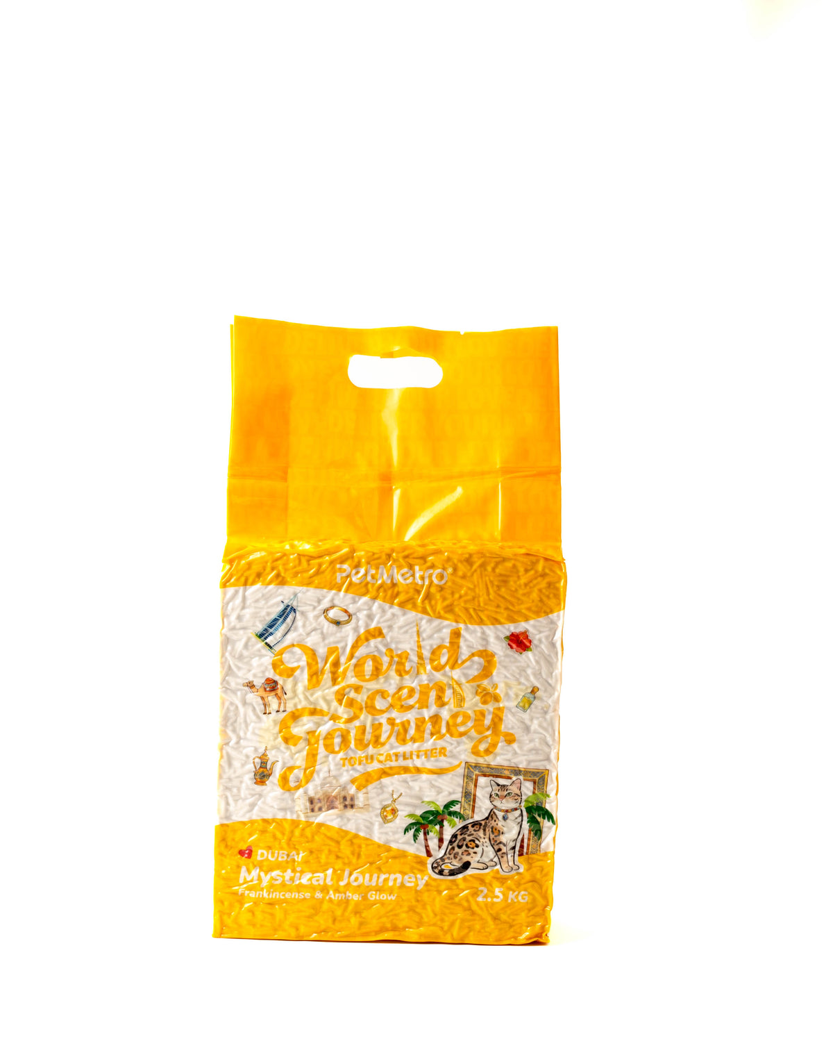 PetMetro World Scent Journey Tofu Cat Litter 2.5KG, Dubai Frankincense & Amber