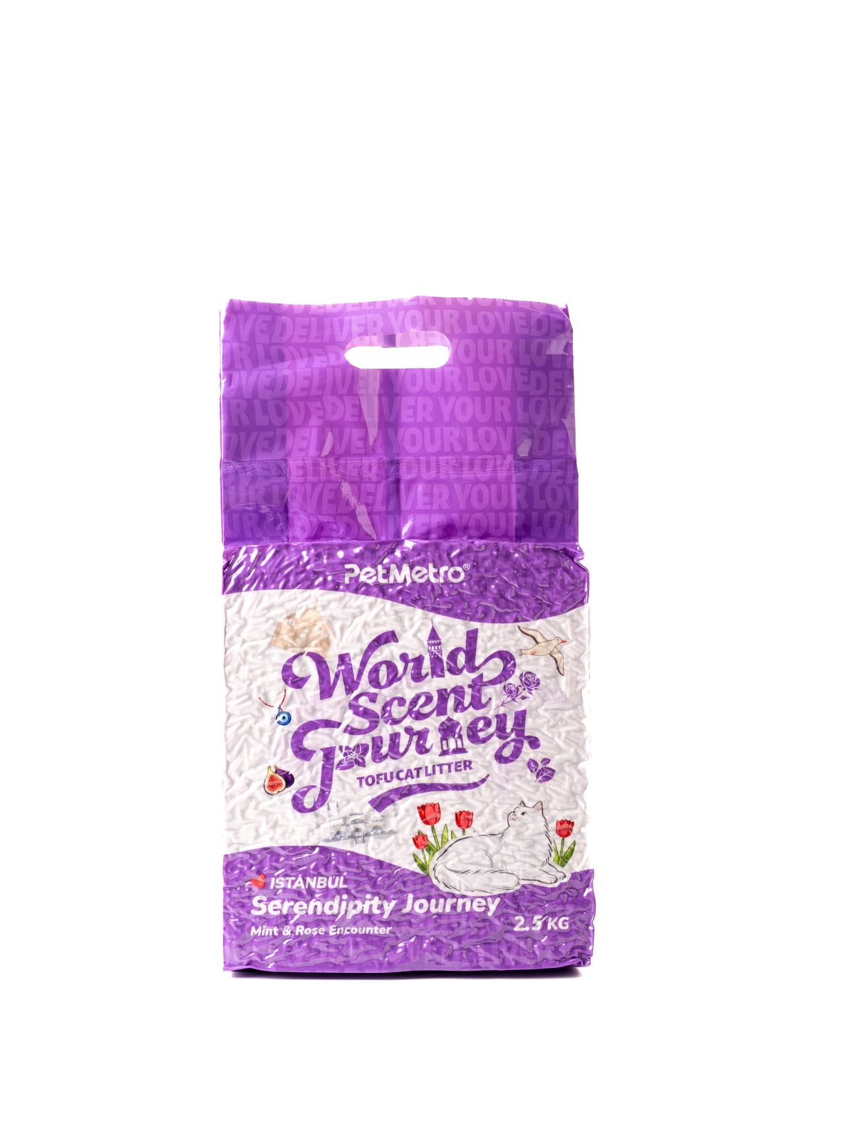 PetMetro World Scent Journey Tofu Cat Litter 2.5KG, Istanbul Mint & Rose