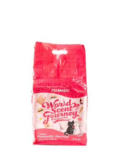 PetMetro World Scent Journey Tofu Cat Litter 2.5KG, Paris Rose & Cedar