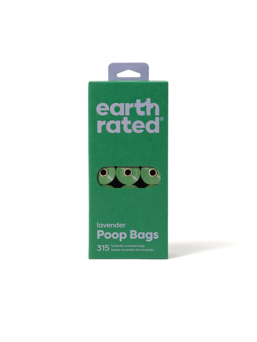 Earth Rated lavender scented poop bags refill pack, 21 rolls