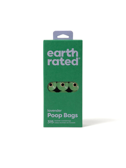Earth Rated lavender scented poop bags refill pack, 21 rolls