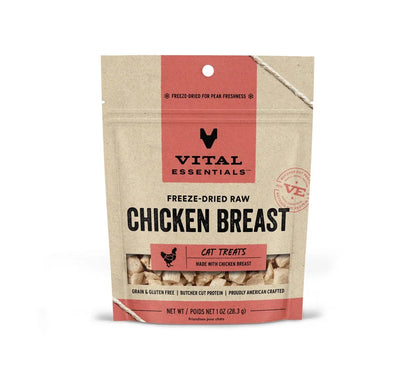 Vital Essentials Chicken Breast Cat Treats 1oz front of packaging