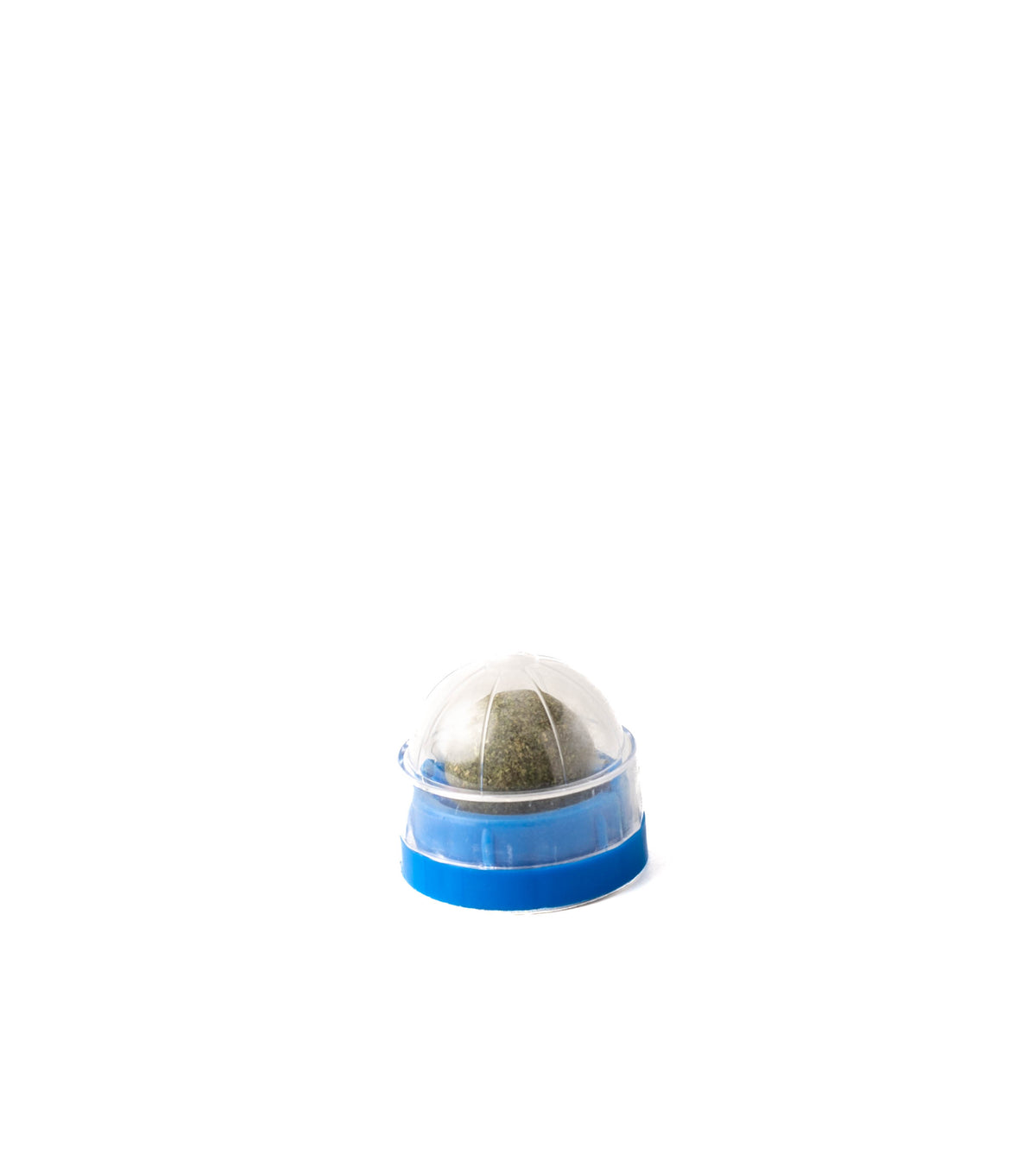 Blue wall mount catnip ball with clear protective cover